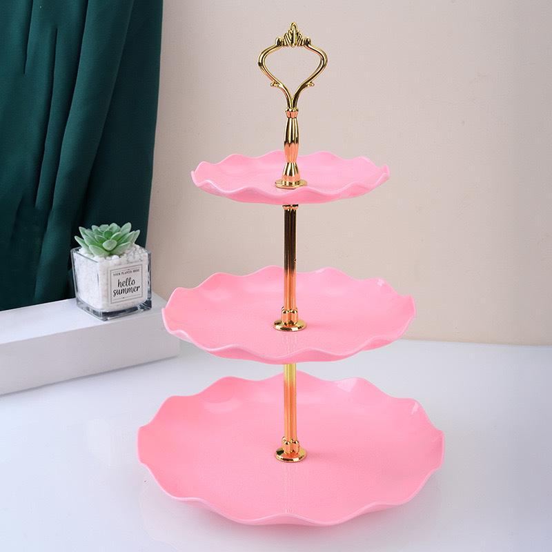 צלחת פירות אירופית רב-שכבתית לסלון - אידיאלית לממתקים, חטיפים וקינוחים