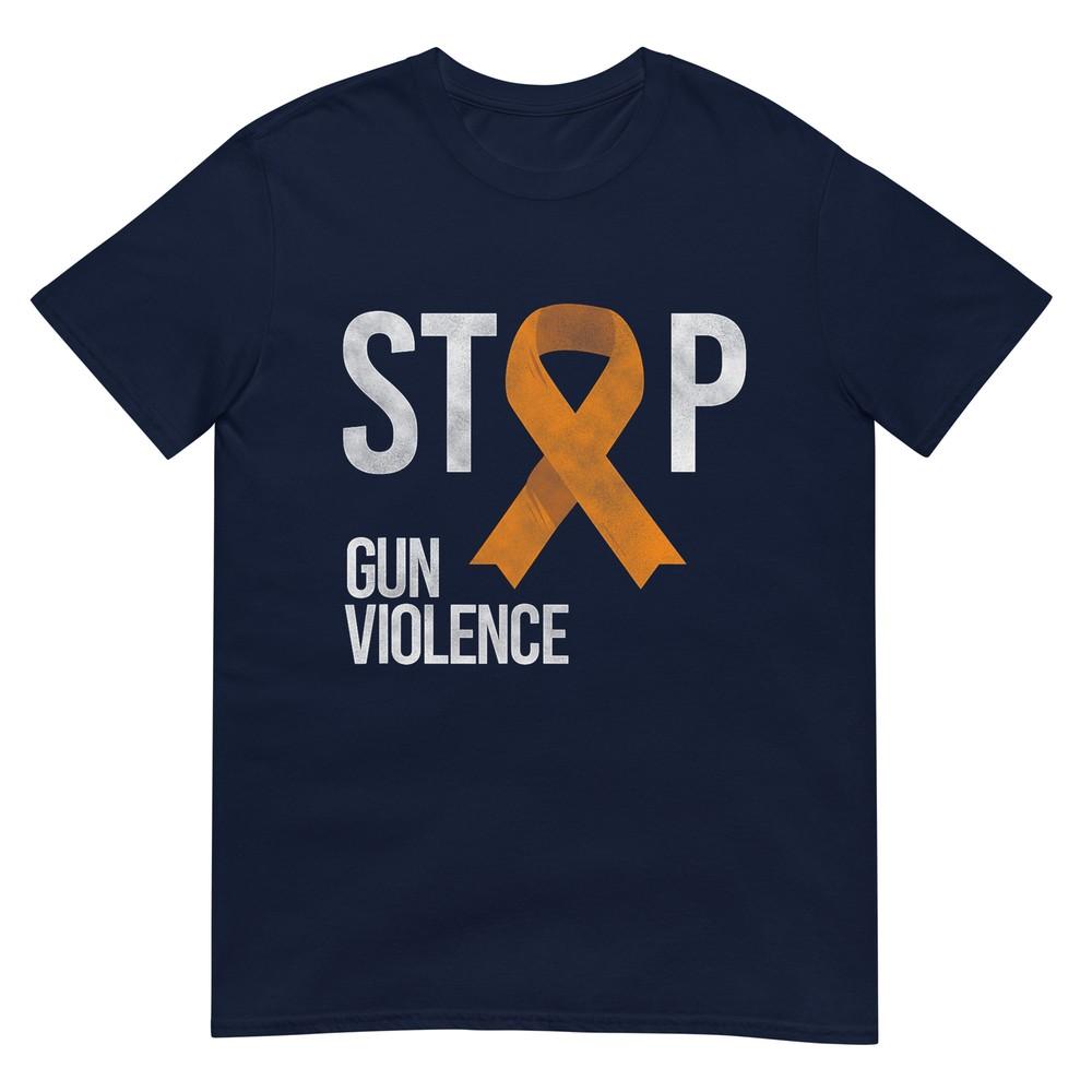 Stop Gun Violence Orange Ribbon For Awareness Protest Shirt TShirt S