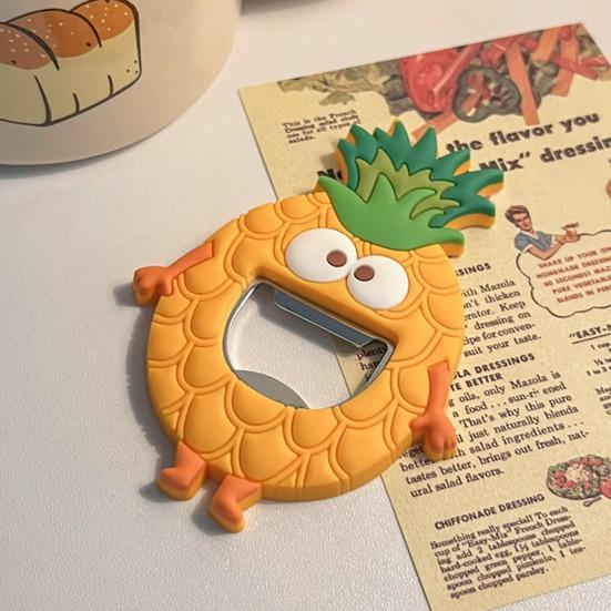 Cartoon Flaschenöffner Kühlschrankmagnet 3D Sandwich Zwiebel Banane Wassermelone Ananas Flaschenöffnungs Werkzeug Kühlschrankmagnet Zubehör