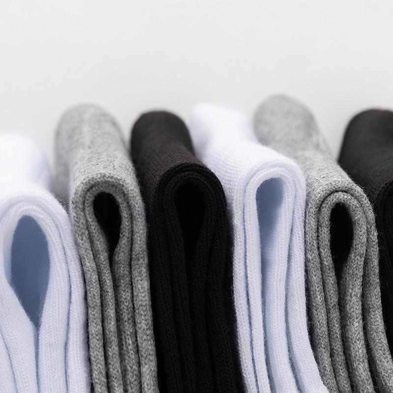 6/12/30 Pairs Men Mid Socks Business Sports Sweat Absorption Breathability Spring Summer Solid Color Soft No Pilling Casual Sock
