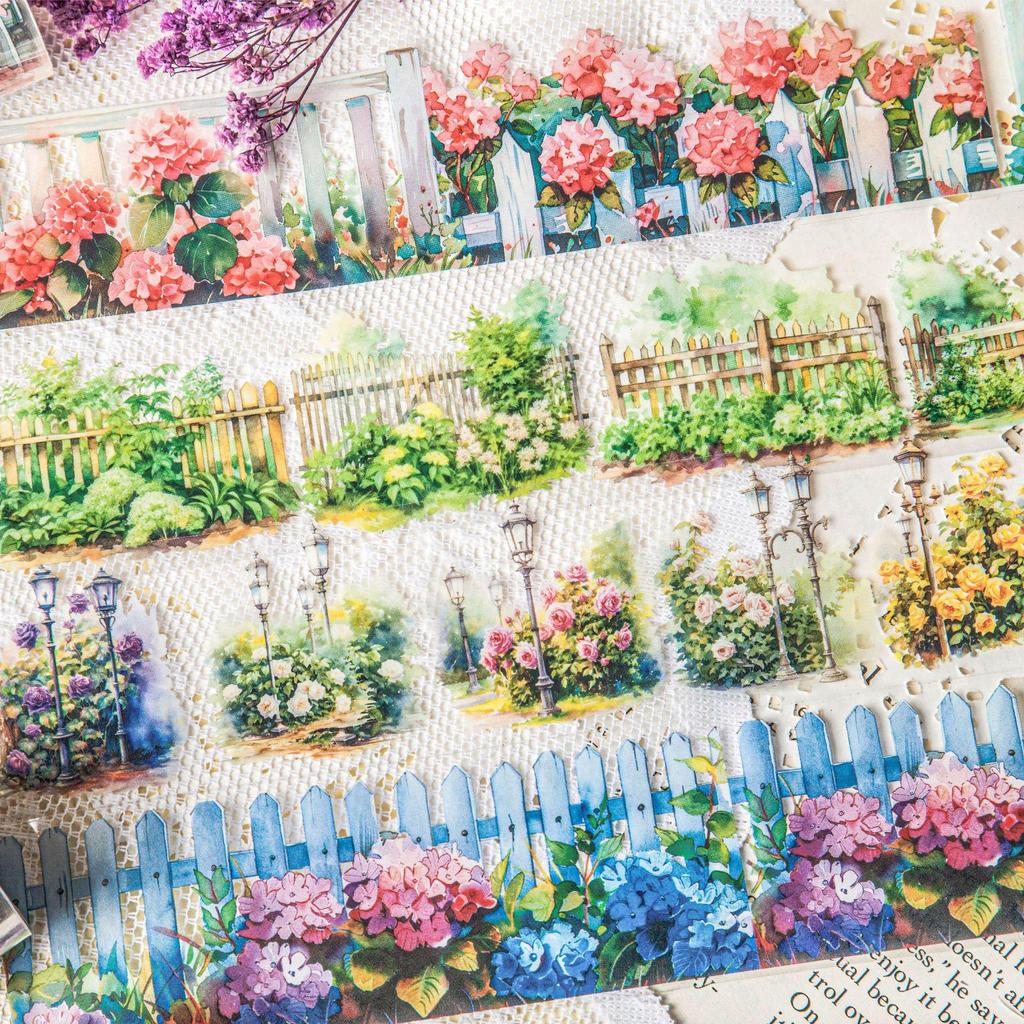 Retro PET Tape: Plant Scenery Series - 6 Designs for Journal Decoration