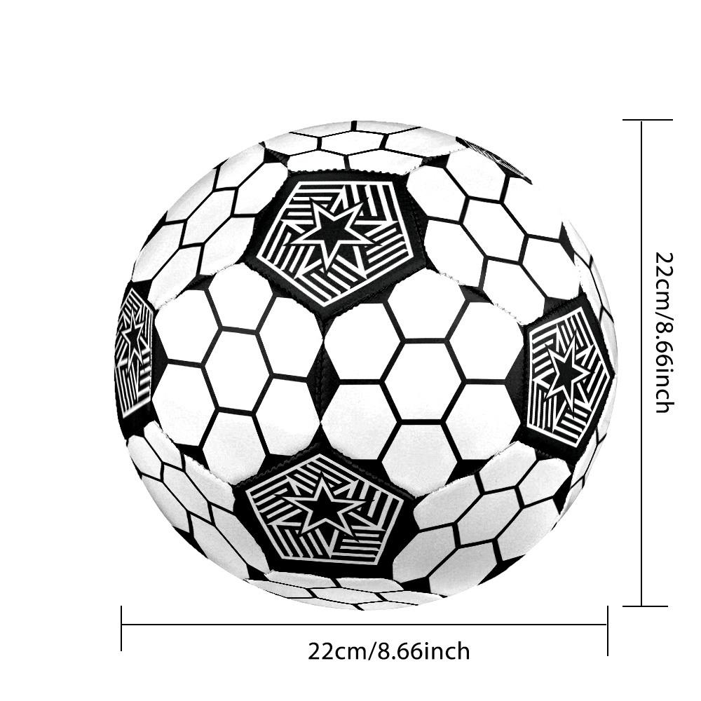 Hexagonal Star Within Pentagon Patterned Soccer Ball Suitable For Outdoor Training And Recreational Playparkbeach Football Durable A Great Gift For