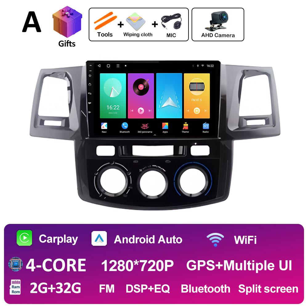 Smart System Wireless Carplay For Toyota Fortuner HILUX Revo Vigo 2007 2018 2019 - 2015 Android OS Car Multimedia Radio Player