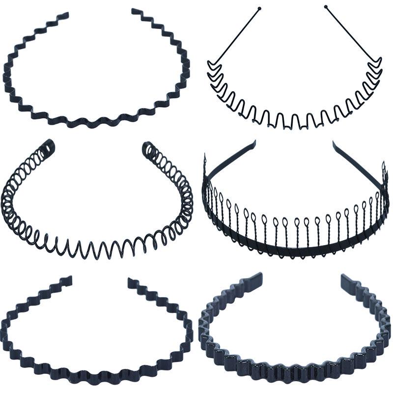 Unisex Invisible Sports Iron Headband - Korean Style Wave Hair Clip.
