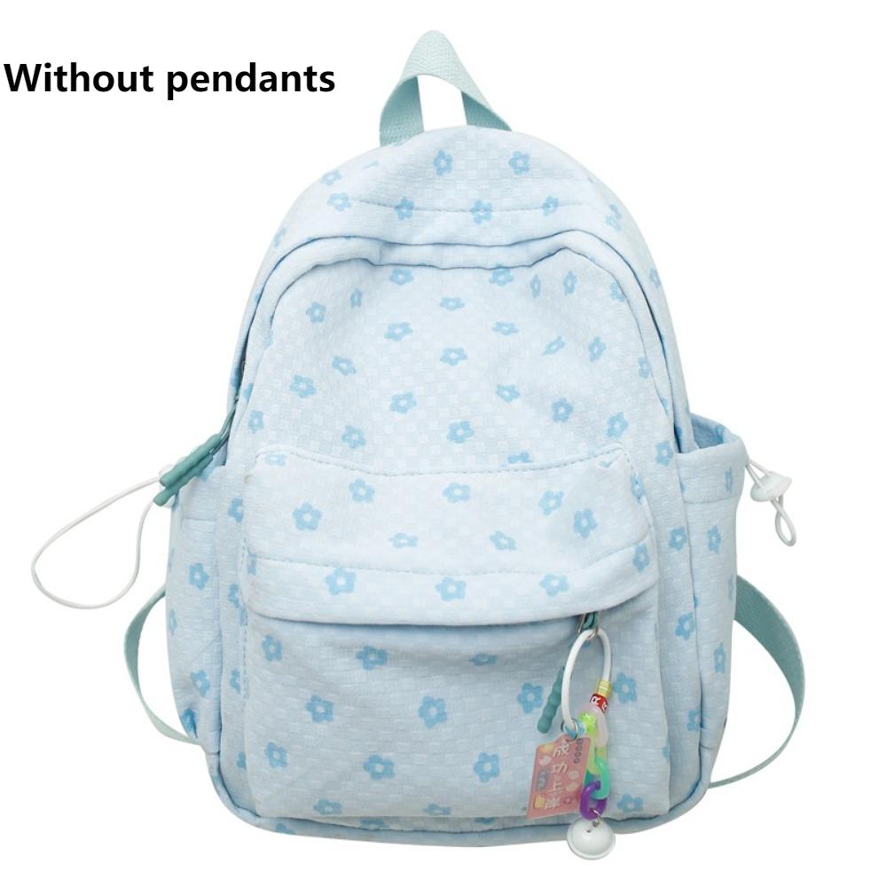 

Sweet Large Capacity Students Backpacks Floral Print Multi Pocket Women s Backpacks Nylon School Bags Students синий