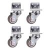 JNL L-Type TPR Rubber Silent Swivel Caster Wheels with Bearings