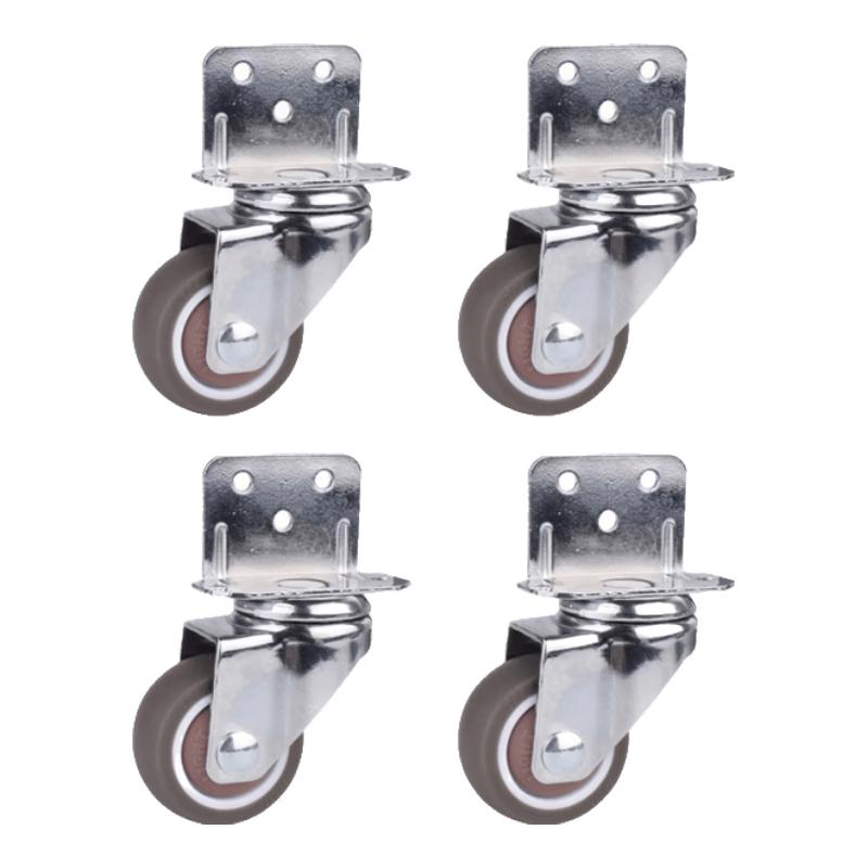 JNL L-Type TPR Rubber Silent Swivel Caster Wheels with Bearings