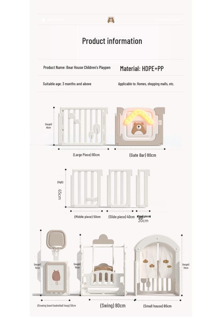 Kompakter Baby-Laufstall: Sichere Indoor-Krabbelmatte zum Kinderschutz im Wohnzimmer
