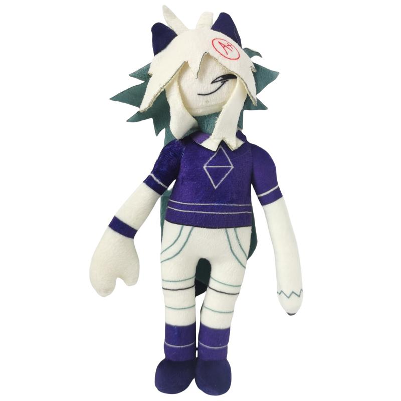 33Cm Cartoon Humanoid Plush Doll With Long Hair And Purple Outfit Soft Fluffy Collectible Character Stuffed Toy For Gifting