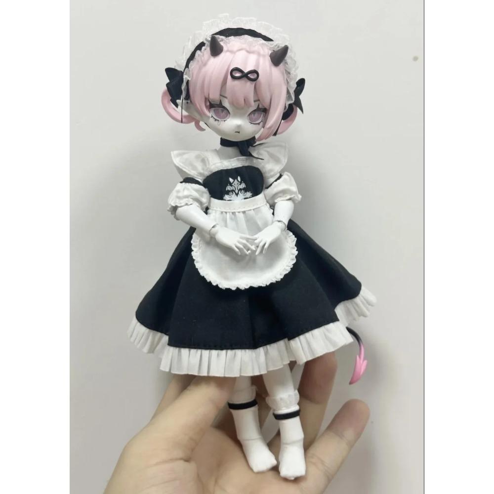 In Stock Genuine 1/8 BJD Devil's Horns Movable Doll Blind Box Ornament Figurine Doll Cute Figurine Birthday Gift Decoration