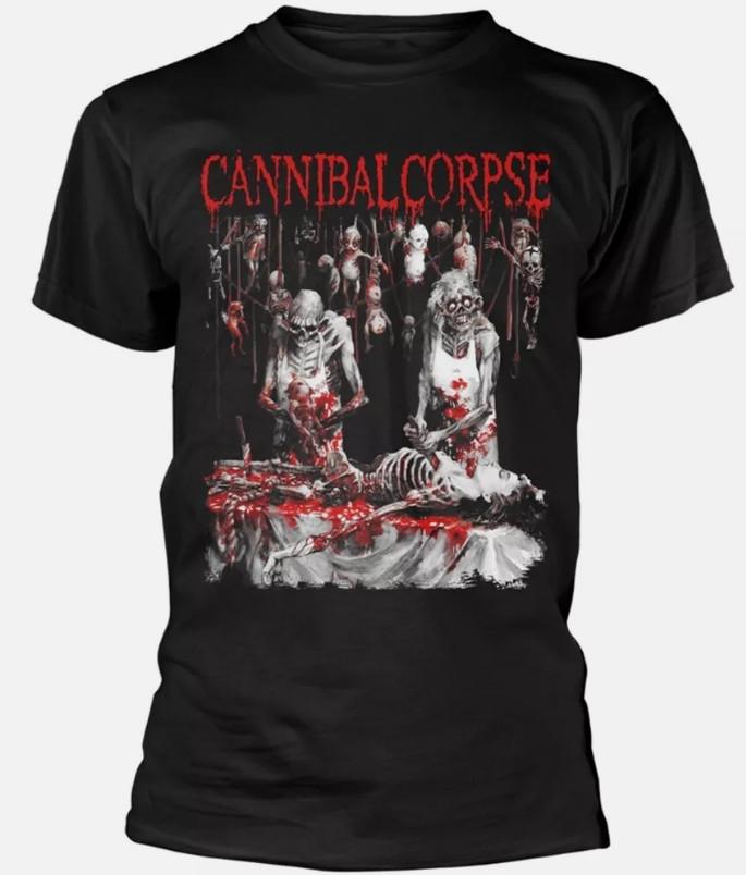 

Cannibal Corpse Butchered At Birth Explicit Черная футболка Топы Футболка S-4XL S