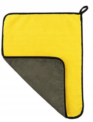 60X30 Yellow Black Washing Towel 500Gsm