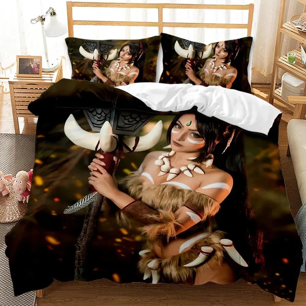 Woman Warrior Bedding Set,Girl Armor Arrow Exotic Style War Theme Kids Teens Adults Comforter Cover King Polyester Duvet Cover