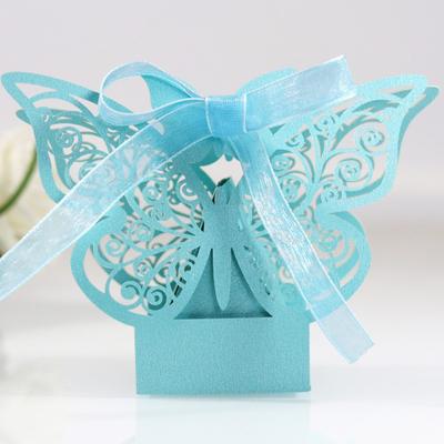 50 cajas de regalo de boda con forma de mariposa cortadas a láser, caja de dulces, caja de regalo, recuerdos de boda, suministros para eventos y fiestas, decoración de bodas.