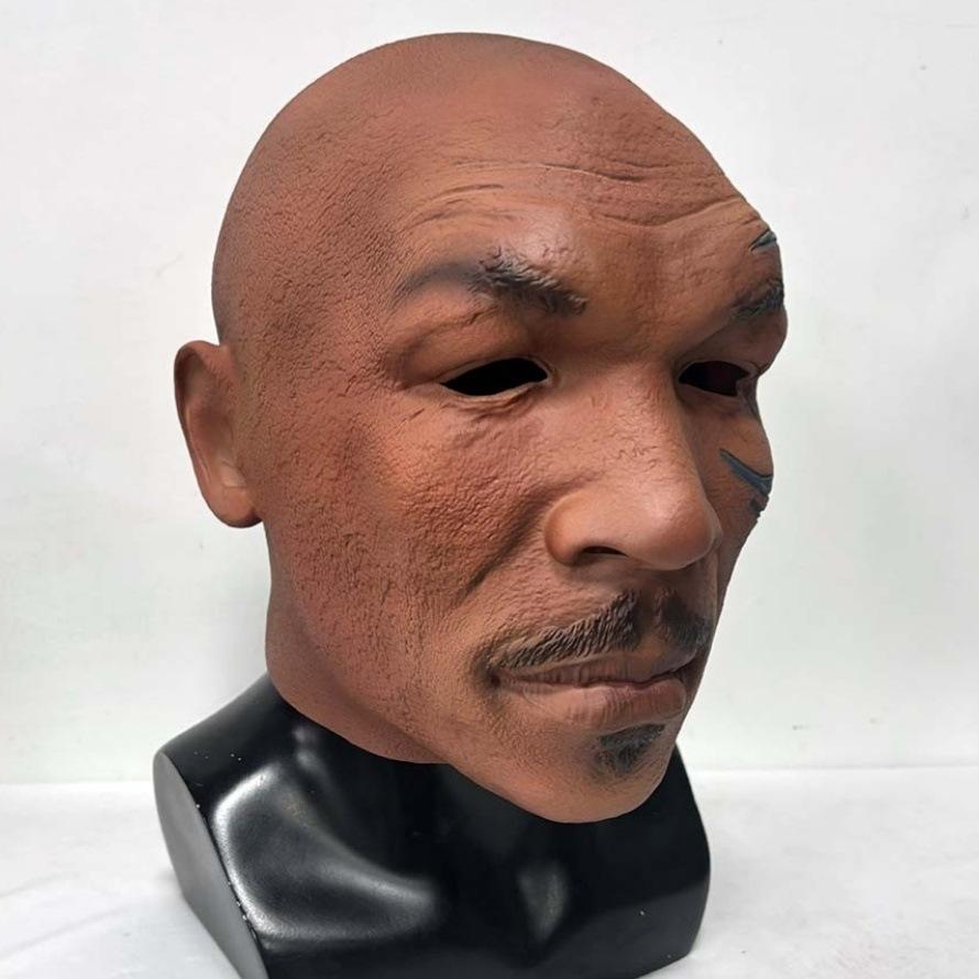 Tyson Head Mask Funny Latex Mask Halloween Cosplay Party Carnival Costume Props