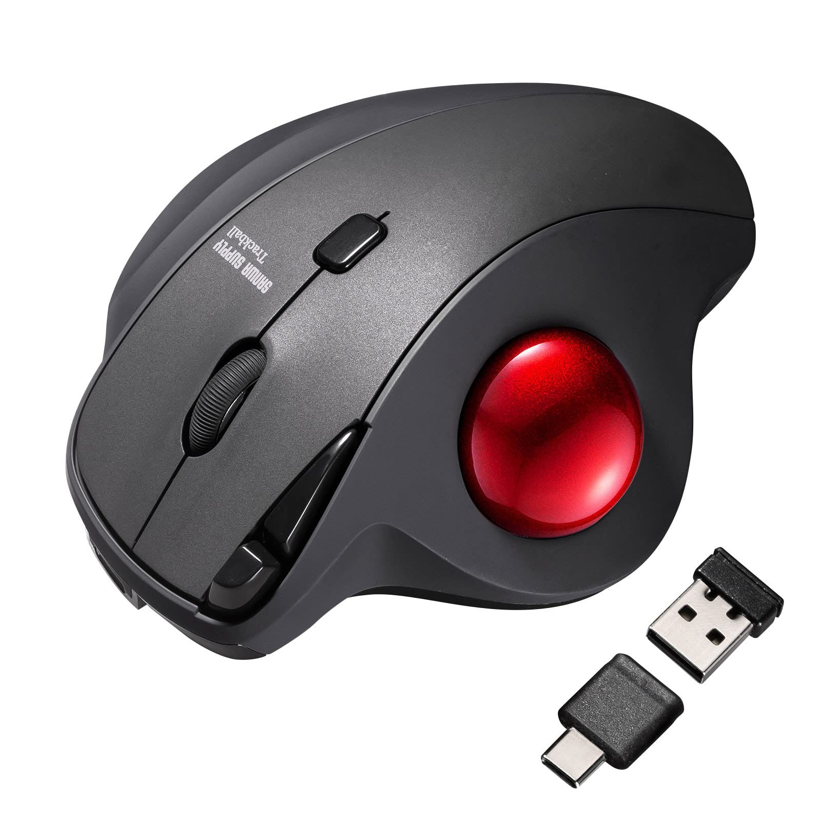 

Sanwa Supply Wireless Trackball (Silent, 5 Buttons, Thumb Operation) MA-WTB185BK