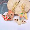 Anime EVA Keychain Spear of Metal Pendant Ayanami Rei Ikari Shinji Asuka Langley Soryu Cosplay Key Chain for Women Men Jewelry