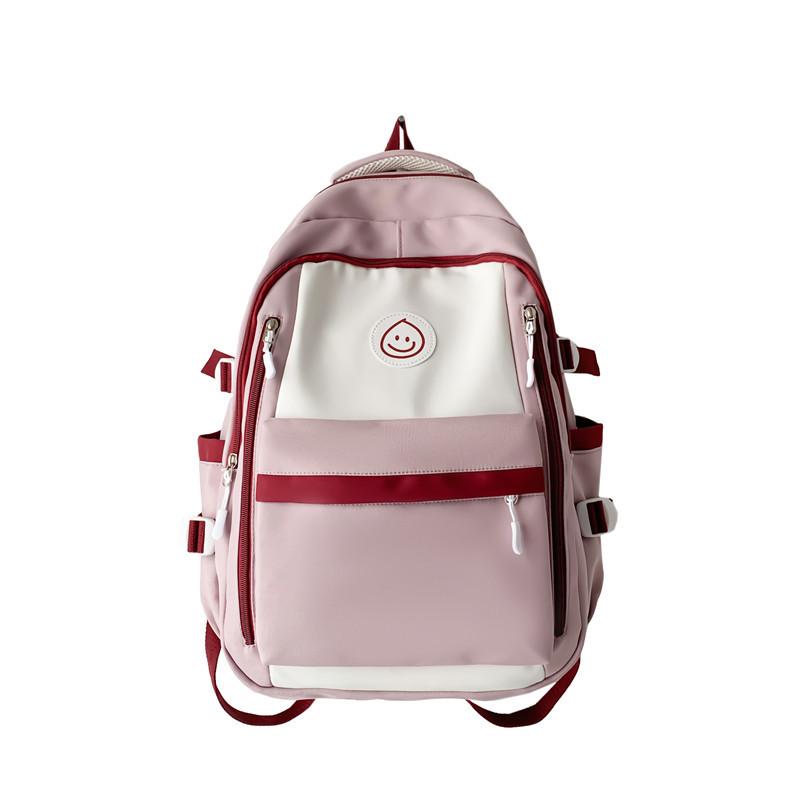 School Bag Female Ins Style Korean Version of Junior High School Students Large-capacity Backpack Simple Fashion Backpack Going Out Travel Bag