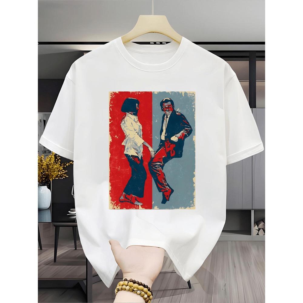 Trendy Retro Movie Creative Pattern Printed Men's T-shirt Summer Style Unisex Casual Fashion T-shirt