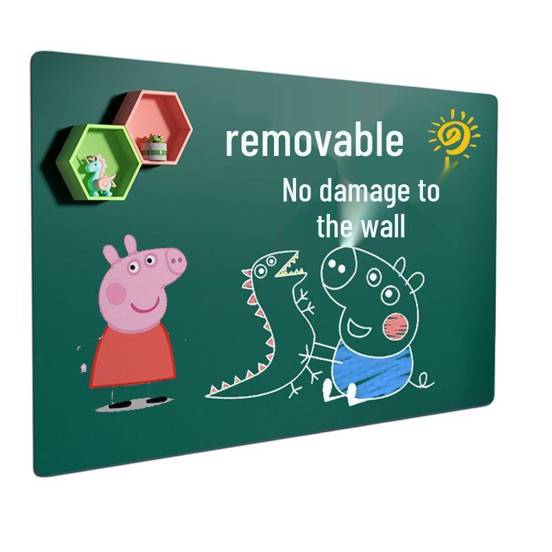 Self-Adhesive Children's Chalkboard Wall Sticker - Removable & Writable for Home Teaching