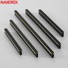 NAIERDI American Style Black Cabinet Handles Aluminum Alloy  Long Furniture Handle Kitchen Cupboard Pulls Drawer Knobs Hardware