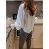 Vintage Style Lace Shirt Flare Sleeve Hollow Out White Blouse Casual Clothing New Fashion Women Lace Tops