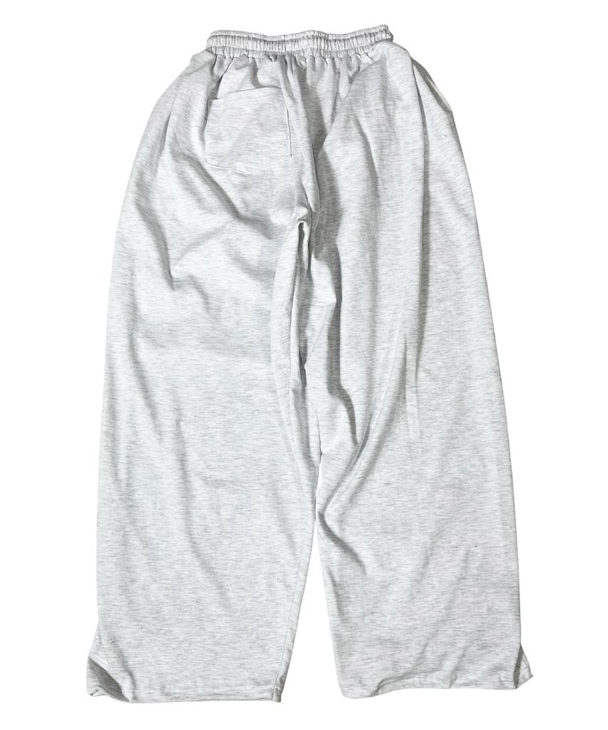 SK8ER ROCK Old Photo Sweat Wide Pants ((White Melange))