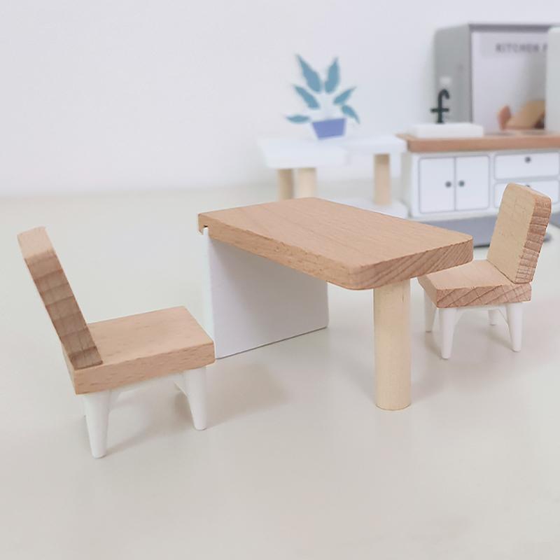 Puppenhaus Miniatur Zubehör Wald Familie Zuhause Möbel Kollektion Set Küche Kochtöpfe für Kinder Mädchen Geschenk Ins