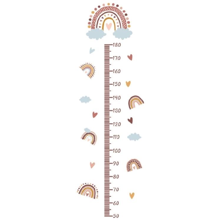Rainbow Growth Chart for Kid Wall Stickers Nurserys Room Decorations for Bedroom