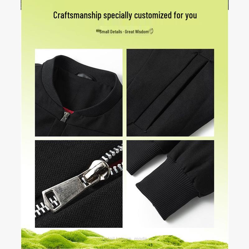 Hodo Men's Cotton Casual Zip-Up Jacket