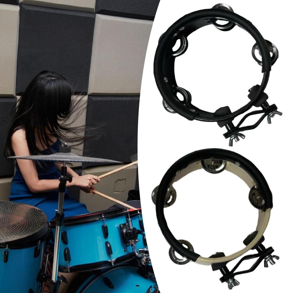 Percussion Tambourine Practical Performance Portable Party Professional Dance for Drum Set Cymbal Stand Handheld Tambourine