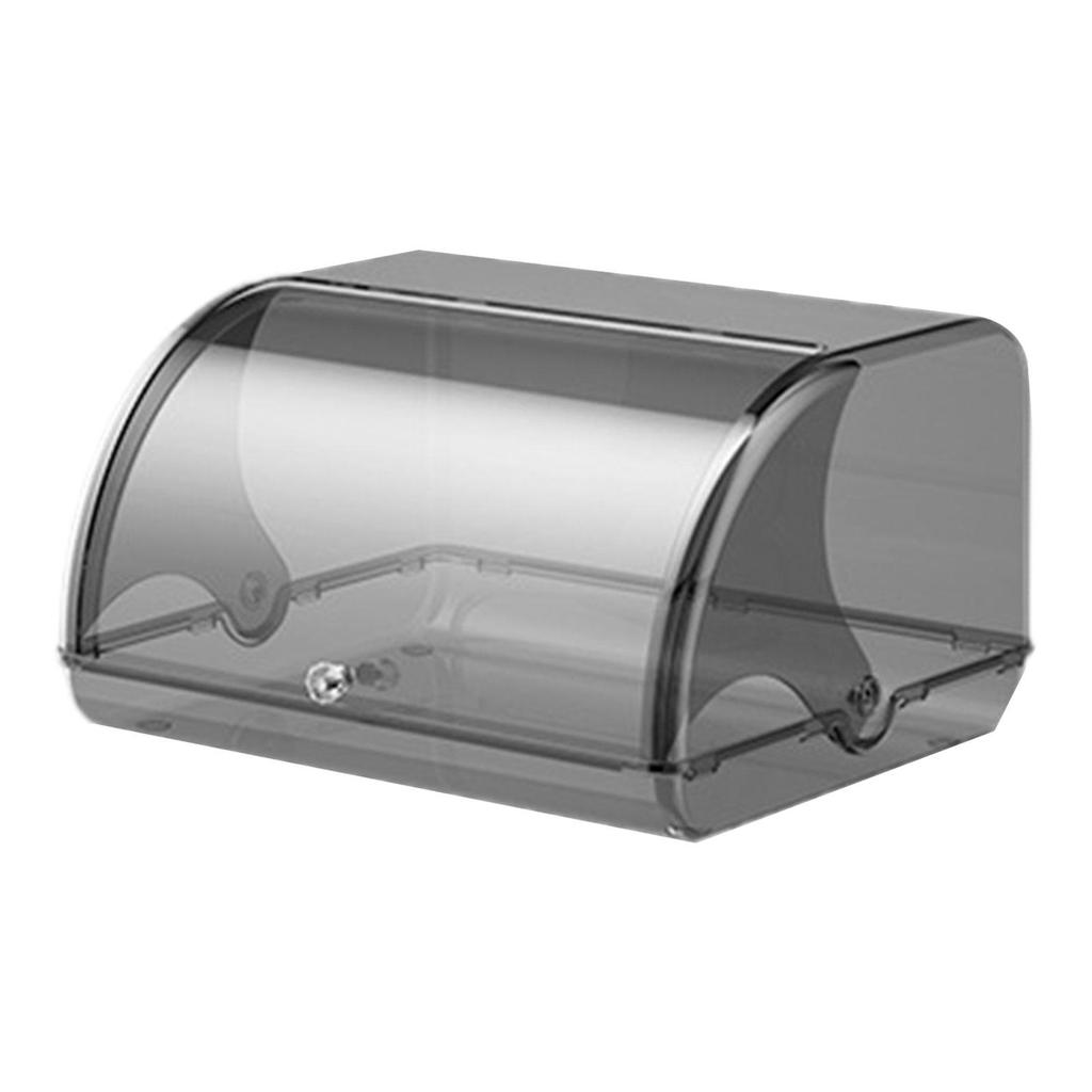 Acrylic Bread Bin, Storage Container with Roll-, Large Capacity for Fresh Food Storage, Suitable