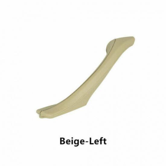 1pcs Leather Wrap Car Inner Door Handle Pull Trim Special For BMW F10 520i 525i
