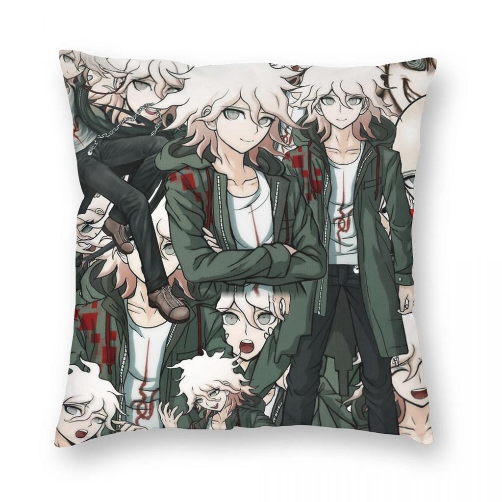 Nagito Komaeda Manga Collection Manga Collage Pillowcase Printed Polyester Cushion Cover Gift Danganronpa Pillow Case Cover Bed