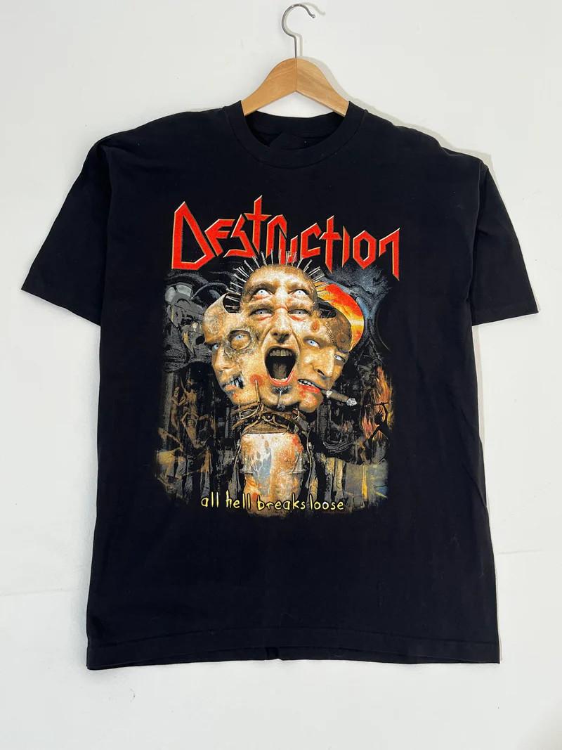 DESTRUCTION Band Black All Size Cotton Shirt Gift For Fan L