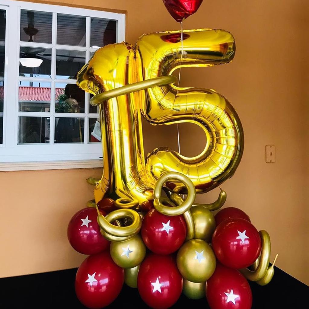 40inch Giant Golden Digital Balloon  0-9, Anniversary Party Decoration, Birthday Balloon
