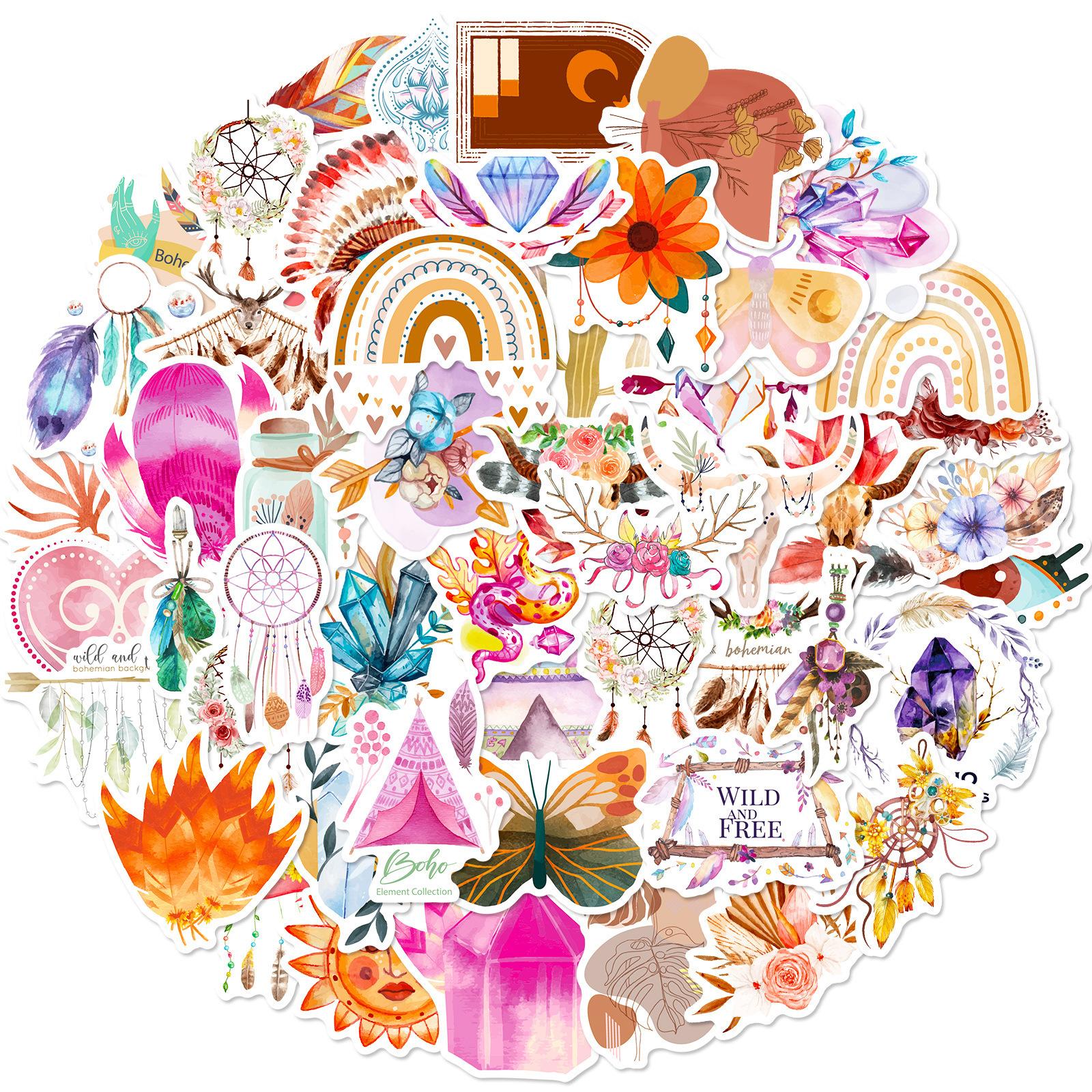 

50 Самодельных Не нарушающих авторские права Самодельных Богемных Граффити Наклеек Блокнот Дверь автомобиля