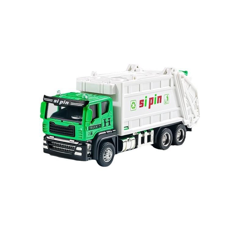 Alloy Waste Disposal Truck Inertia Engineering Vehicle For Kids Educational Play