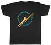 Boy Who Plays the Trombone Mens TShirt Brass Instrument Slide Bell Valve Tee