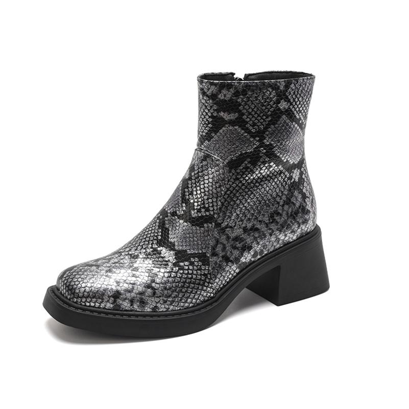 

Meotina Women Ankle Boots Round Toe Block High Heels Zipper Mixed Colors Short Boots Ladies Fashion Shoes Autumn Winter 43 33 чёрный