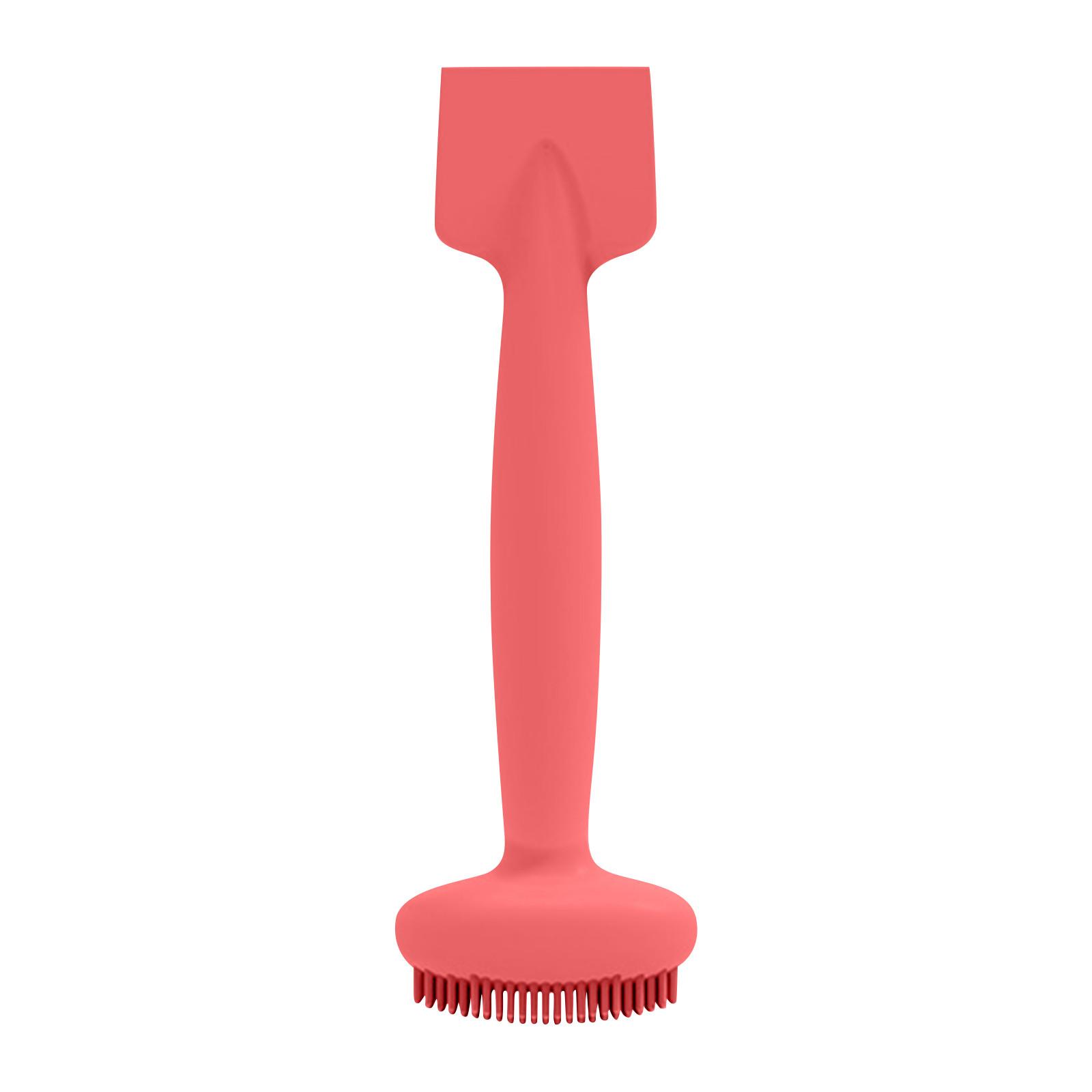 Двуглавая силиконовая щетка для маски для лица, силиконовый аппликатор для маски для лица Щетка для маски для лица Силиконовая щетка для чистки лица для маски из грязевого угля One Size красный