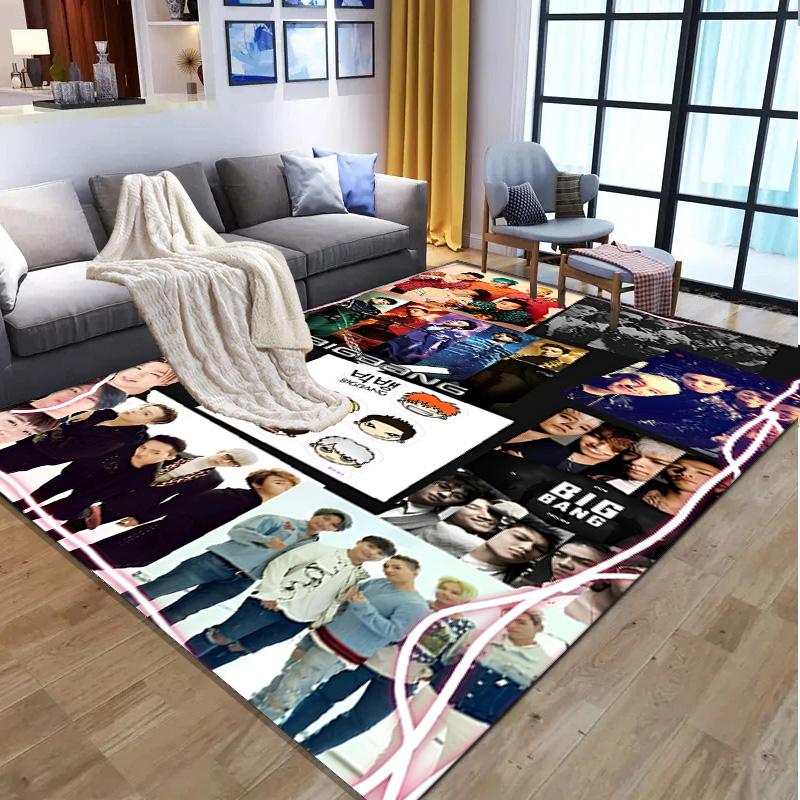 BIGBANG Pattern Rug, Indoor/Outdoor Mat, for Picnic, Gameroom, Bedroom, Office, Living Room, Home Decor Carpet, Birthday Gift