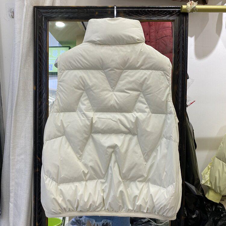 Women's Lightweight White Duck Down Vest - European Style Winter 2023 Gilet Jacket