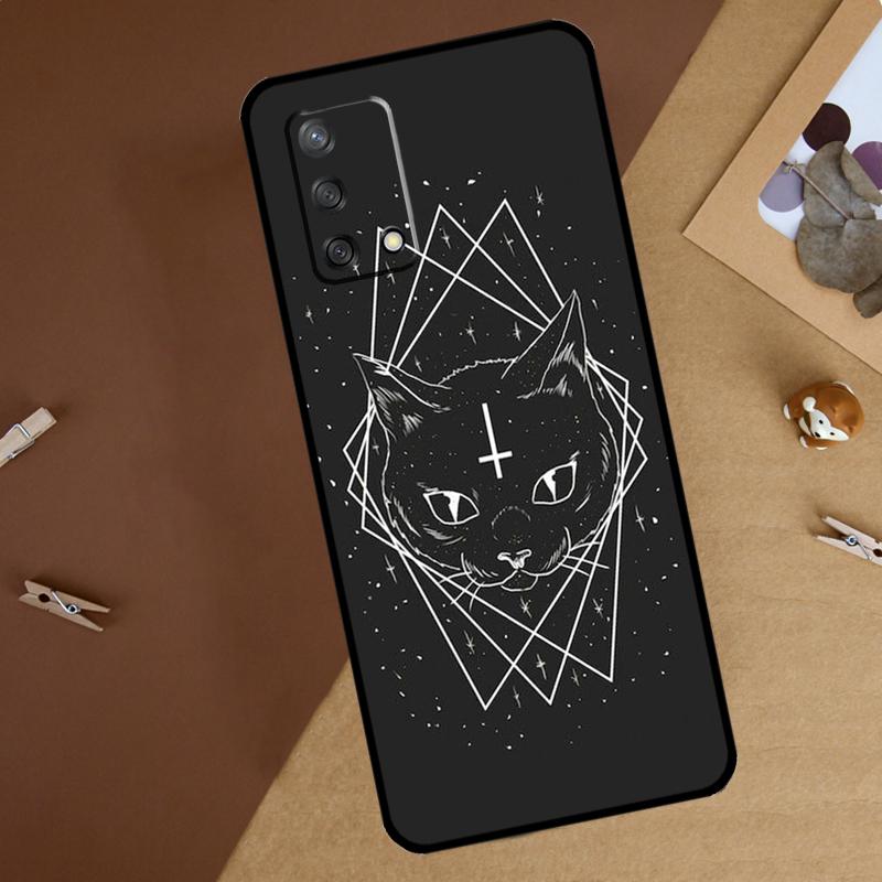 Witchcraft Witch Cat For Oppo A60 A40 A80 A74 A94 A54 A18 A38 A58 A78 A98 A16 A76 A96 A15 A57S A17 A77 Phone Case