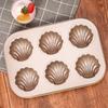 6/12 Cavity Shell Shape Madeleine Cake Pan Dessert Mold For Quick Baking Carbon Steel Nonstick Easy Cleaning Design