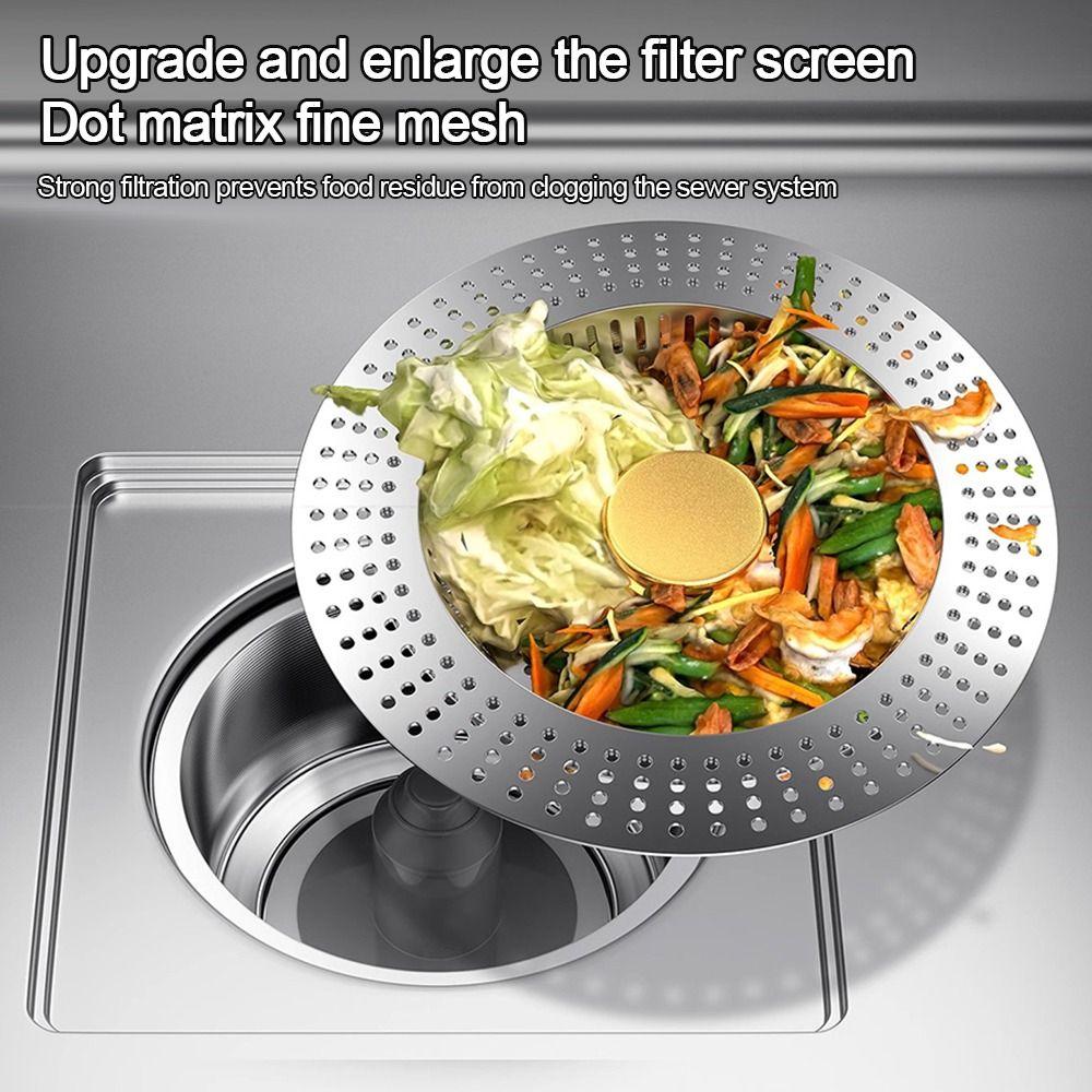Anti-Clogging Kitchen Sink Drain Strainer 3 In 1 Sink Strainer Upgraded Sink Stopper  for Kitchen