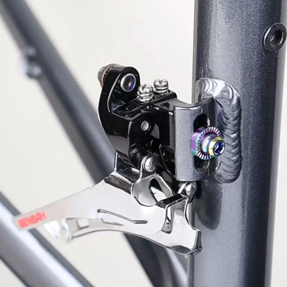 Titanium Zinc Zinc Alloy Bicycle Front Wheel Fixing Screw Bicycle Fixing Screw Gasket  Bike Accessory