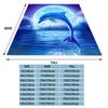 Dolphins Under The Moonlight Flannel Blanket Soft Warm Throw Blanket Lunch Break Blanket For Couch Sofa Office Bed Camping Trave