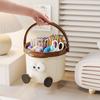 High-capacity Handheld Pen Holder Double-deck Stationery Organizer Pencil Storage Box  Office