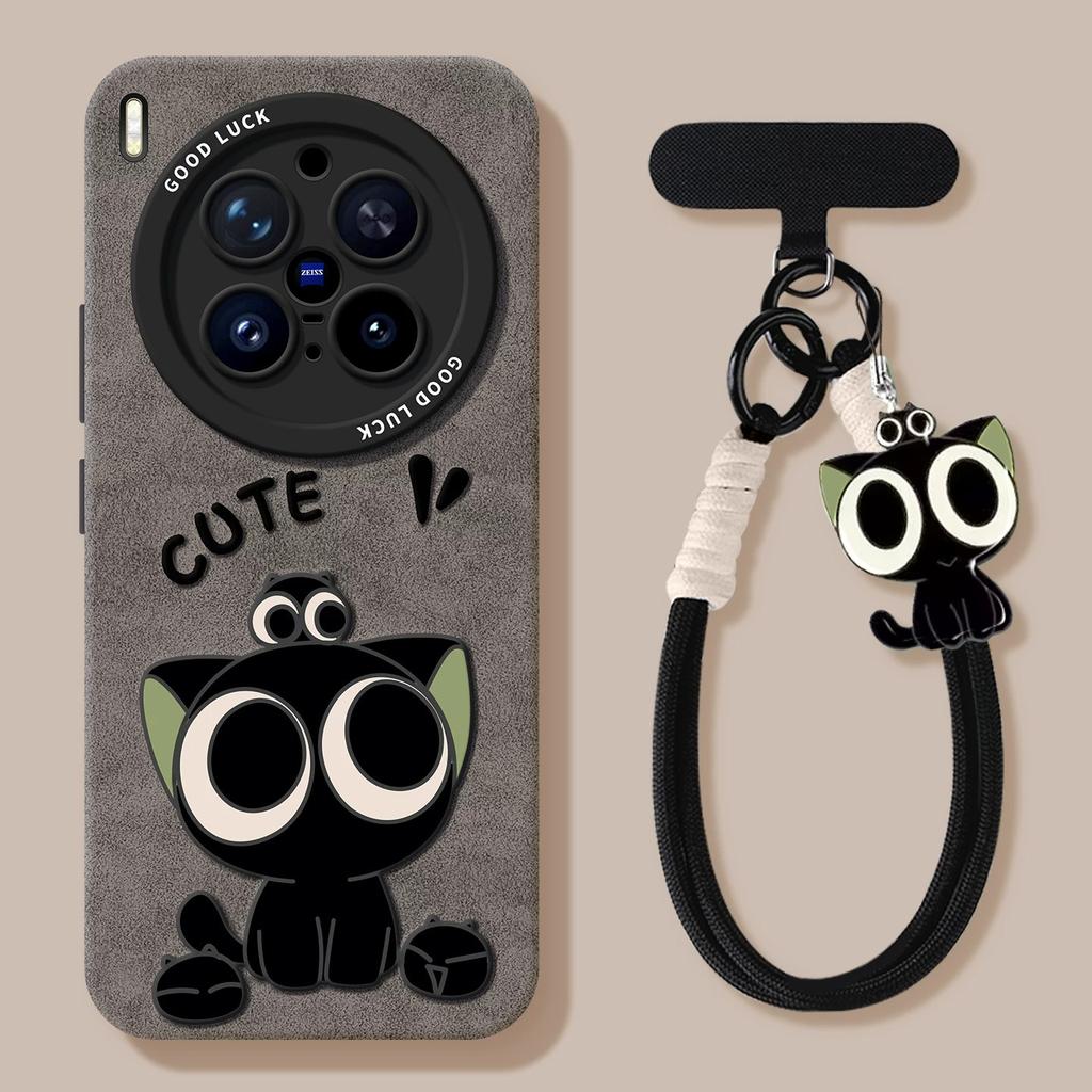 Luo Hei Hei mobile phone case is suitable for vivox300ultra silicone 200s lanyard 100pro cute x300s soft case